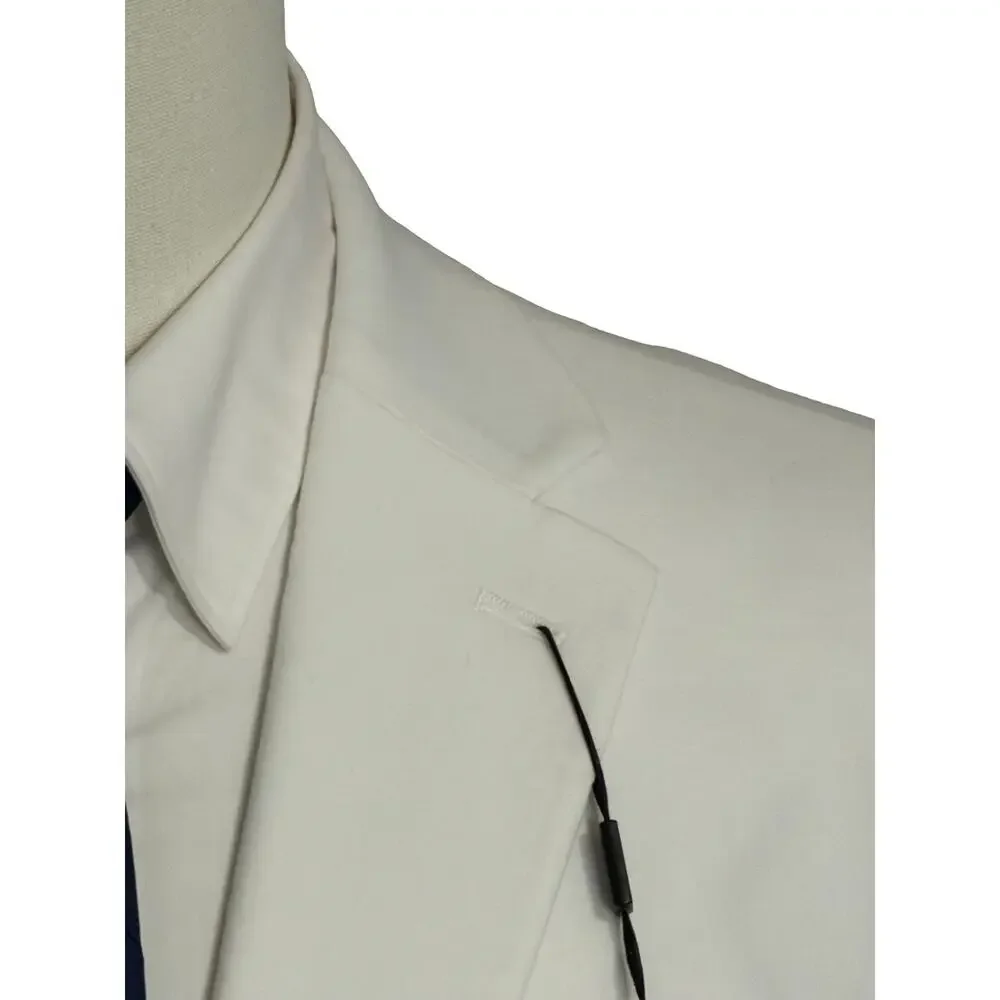 Bar III Men's 46 Long Suit Jacket Slim Fit Linen Cotton Blend White NEW